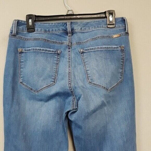 INC International Concepts Womens Flare Leg Jeans Size 8 Blue Denim Regular Fit - Picture 8 of 10